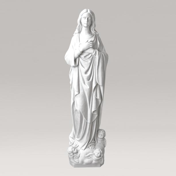 Grabskulptur Maria aus Marmorguss - Maria Mere