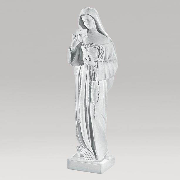 Marmorguss Marienfigur kaufen - Madonna mit Kreuz