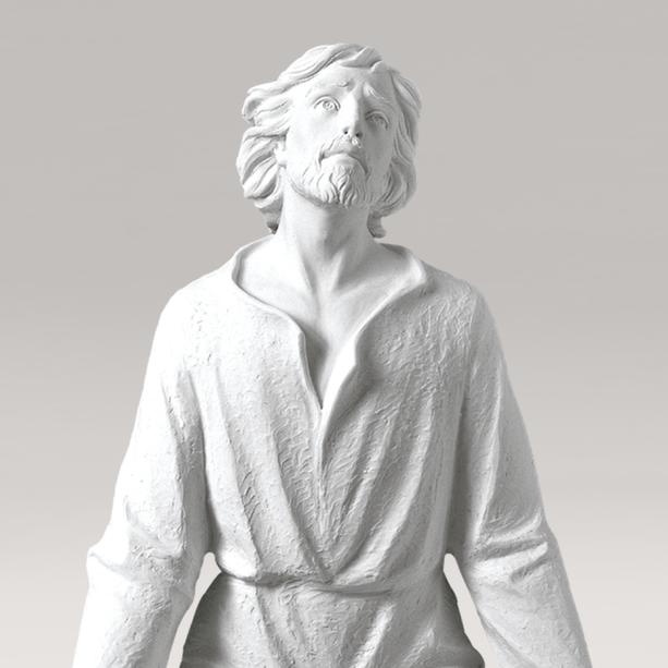 Jesus Grabfigur aus Marmorguss - Kniender Jesus