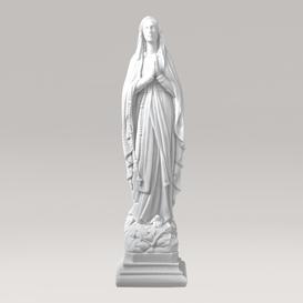 Maria Grabskulptur aus Marmorguss - Madonna di Lourdes