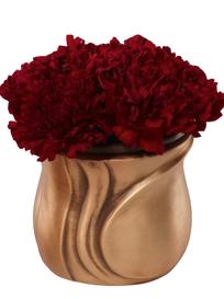 Klassische verzierte Blumenschale - Bisiko / Bronze