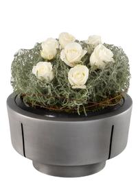 Schlichte klassische Pflanzschale - Milos / Aluminium / 20,5cm (H�he)