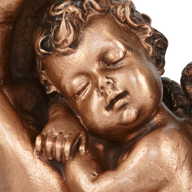 Bronze Engel Figur - Hand mit Engel