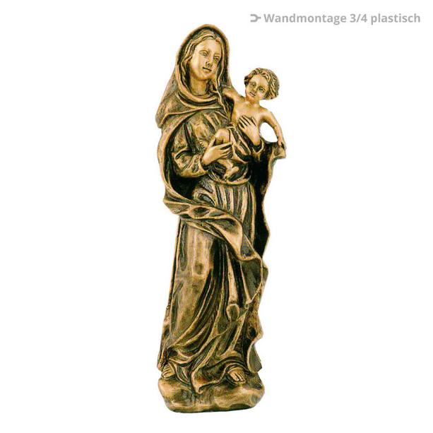 Madonna Wandornament aus Bronze - Maria Merla