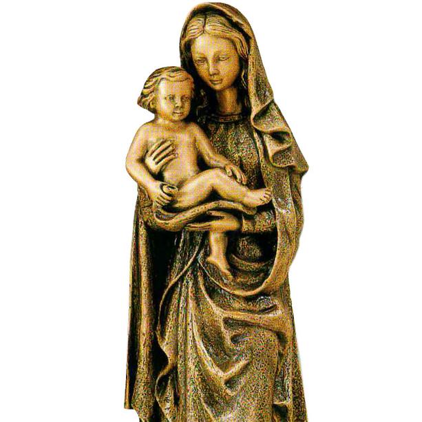 Marienskulptur aus Bronze mit Kind - Madonna Korona