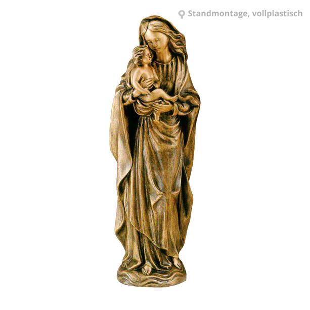 Bronze Mutter Jesu Heiligenfigur - Madonna Sensida