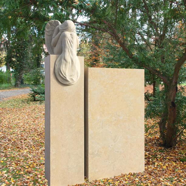 Doppelgrab Grabstein Sandstein mit Engel bestellen - Mirabel