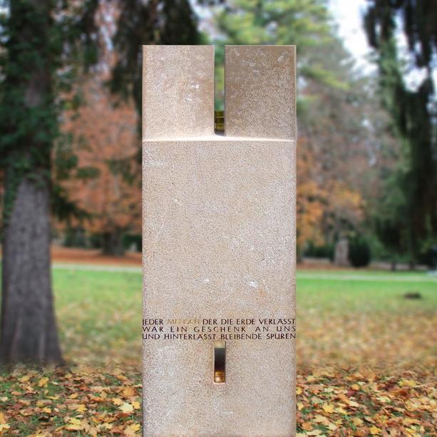 Gedenkstein Urnengrab Naturstein mit Inschrift  - Tedesco
