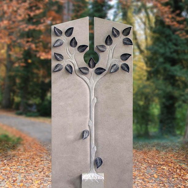Grabstein modern vom Bildhauer mit Lebensbaum - Bardi