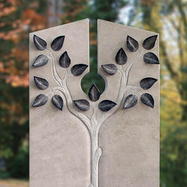 Grabstein modern vom Bildhauer mit Lebensbaum - Bardi
