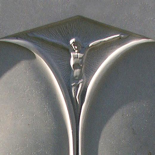 Grabstele Urnengrab Naturstein mit Jesus Figur - Excelsior