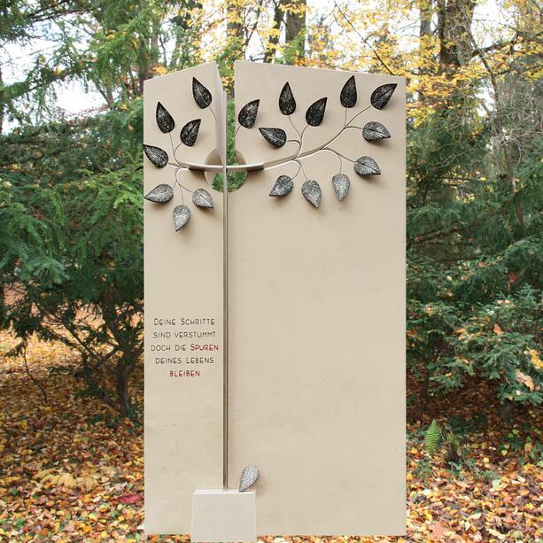 Urnengrabmal aus Kalkstein mit Baum Motiv bestellen - Annot