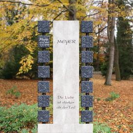 Mehrteiliger Urnengrabstein modern gestaltet  - Moderna