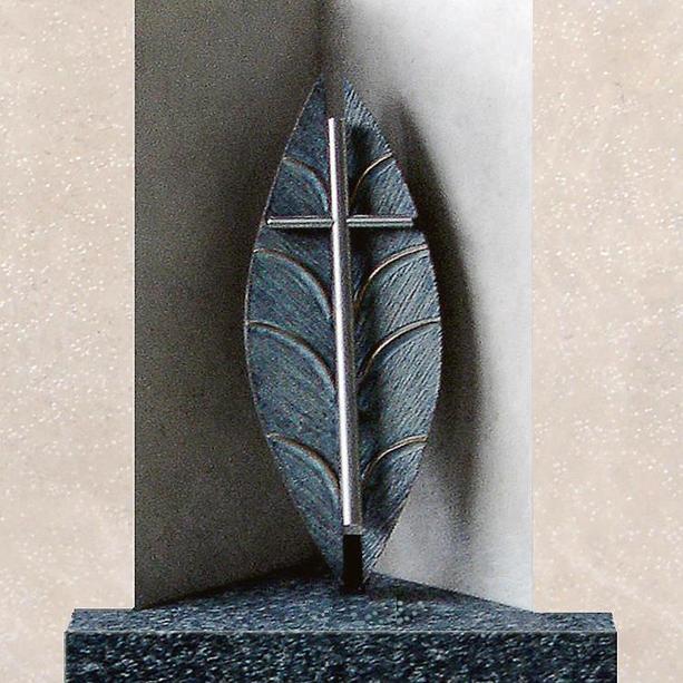 Grabstein vom Bildhauer Kalkstein Granit hell & dunkel - Alesso