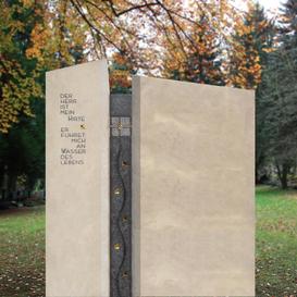 Groes Doppelgrabmal modern gestaltet vom Bildhauer - Selva