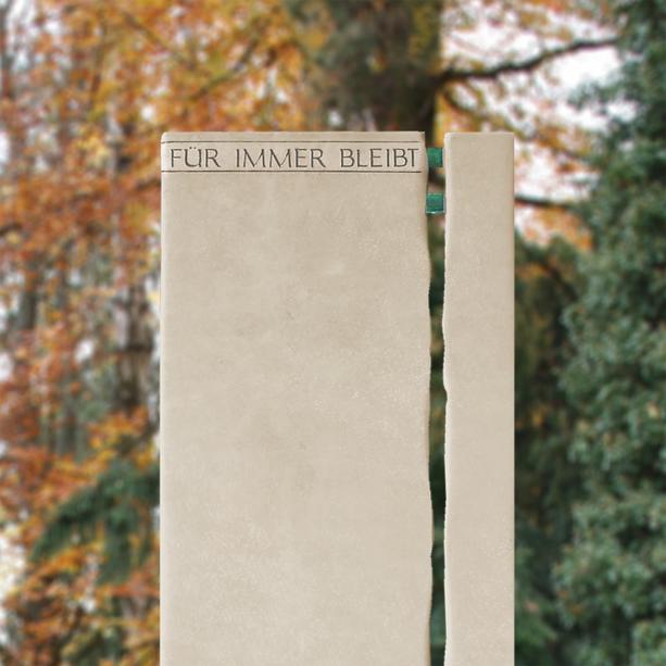 Stehendes Doppelgrabmal aus Naturstein - Camiso