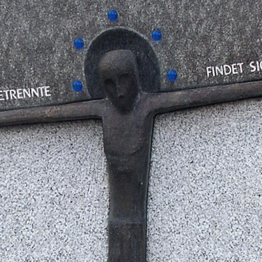 Grabmal Doppelgrab Naturstein Jesus Figur - Solanto