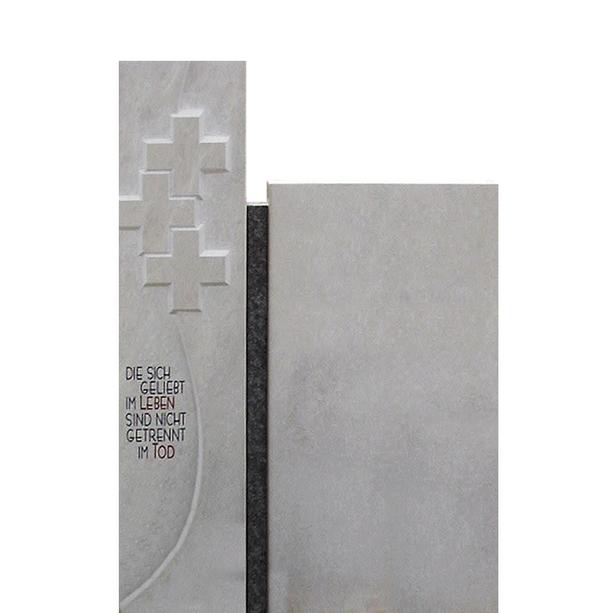 Naturgrabstein Urnengrab Kreuz Relief - Savoia
