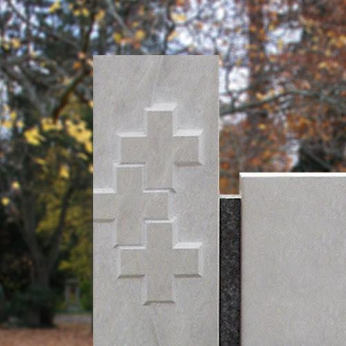 Grabzeichen Einzelgrab modern aus Naturstein - Savoia