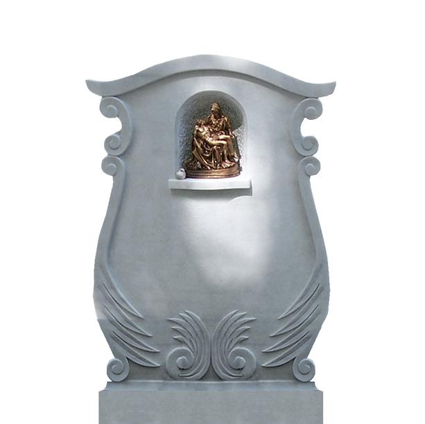 Grabstein Marmor Bronze mit Mutter Maria Figur - Benissimo