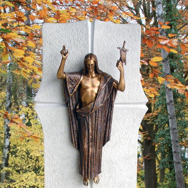 Doppelgrabstein Jesus Christus Bronze Figur - Ettore