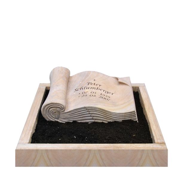 Grabstein Urnengrab Sandstein mit Buch kaufen - Libro