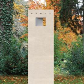 Urnengrab Stele Naturstein mit ffnung - Modica