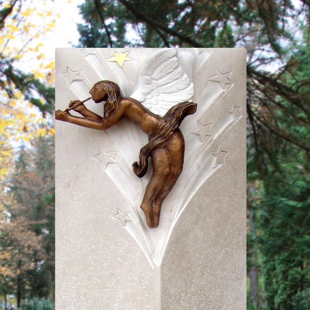 Grabstein mit Bronze Engelfigur kaufen - Indriel