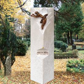 Doppelgrabstein Engelfigur in Bronze bestellen - Indriel