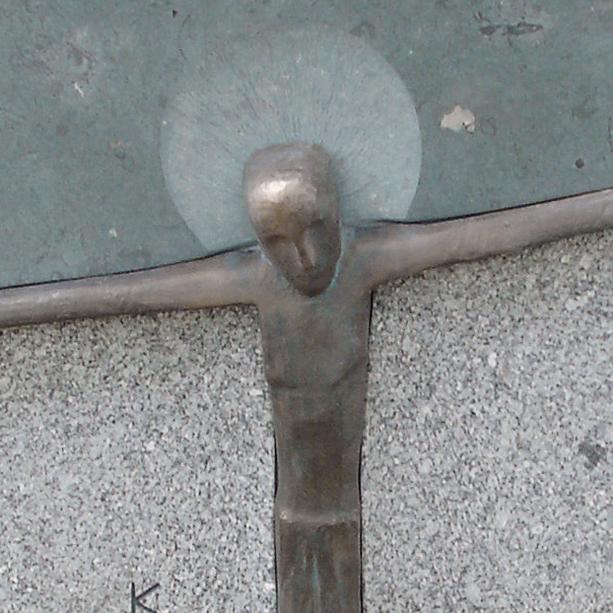 Granit Einzelgrabstein Christus am Kreuz Bronze - Benedetto