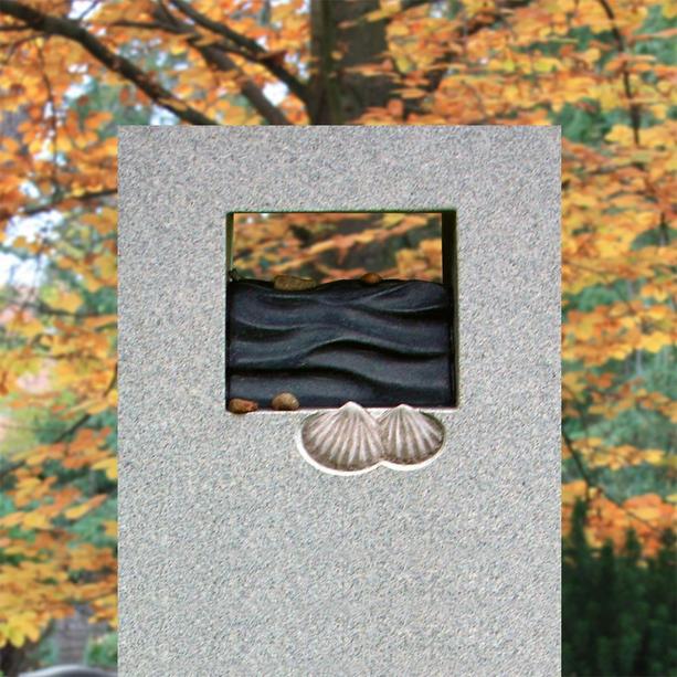 Granit Grabmal Muschel & Meer Gestaltung - Carus Nacra