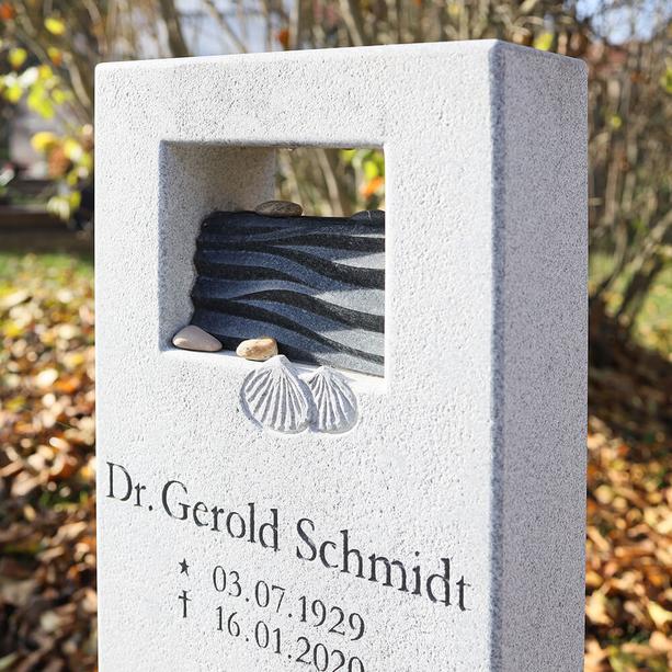 Granit Grabmal Muschel & Meer Gestaltung - Carus Nacra