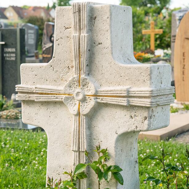 Gedenkstein Doppelgrab klassisch antik in Kreuz Form - Nostalgia