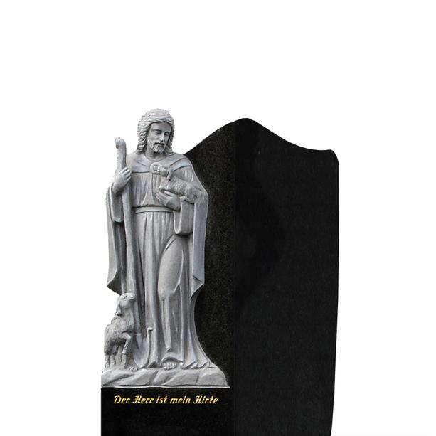 Granit Grabstein poliert Christus Hirte Statue - Unico
