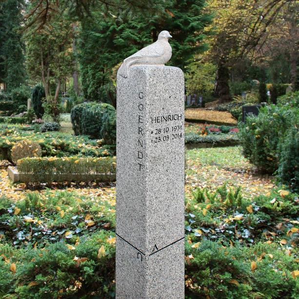 Granit Grabstein mit Vogel Statue bestellen - Avis