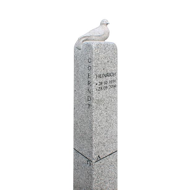 Granit Grabstein mit Vogel Statue bestellen - Avis