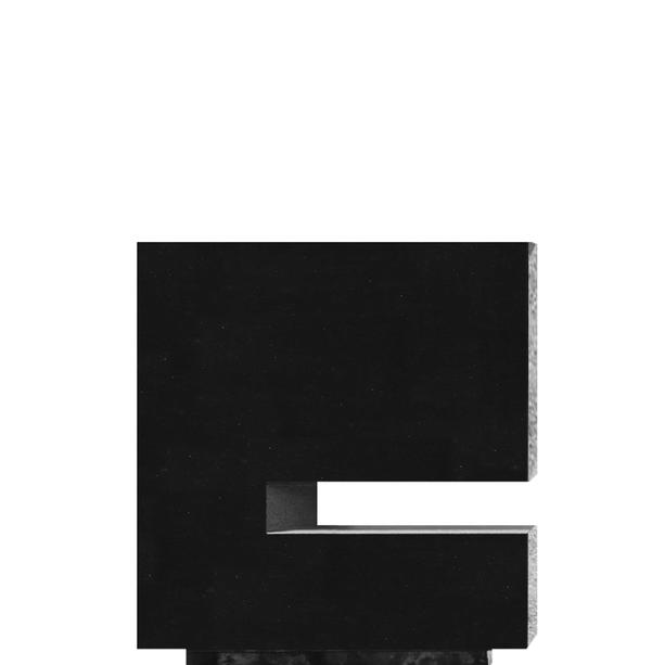 Schwarzer Urnengrabstein modern & abstrakt - Eureka