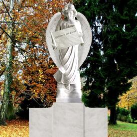 Grabgedenkstein mit Engel Figur - Fortuna