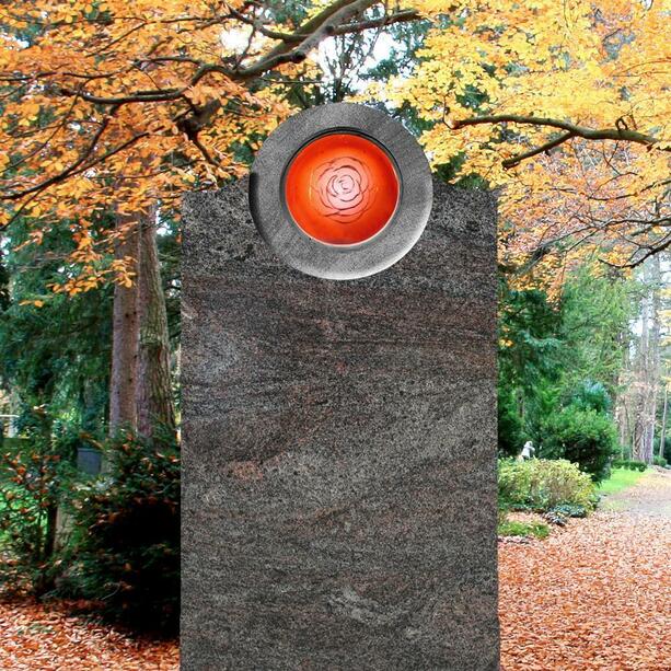 Naturstein Grabstein Urnengrab mit Glas - Querida