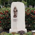 Marmor Grabstein mit Madonna Figur - Maria