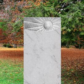 Marmor Urnen Grabdenkmal mit Sonne  - Helios