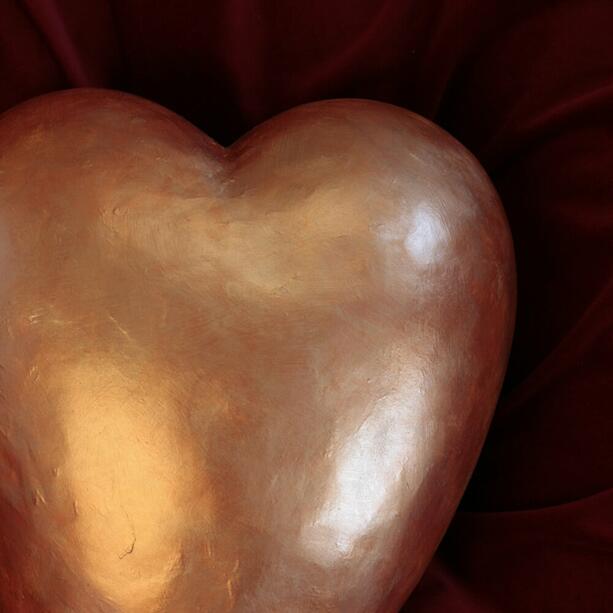 Stilvolle Herz Tonurne in Gold ökologisch abbaubar - Santiamo