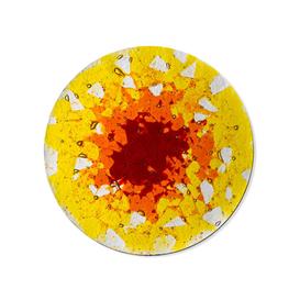 Buntes Grabmal Glas Ornament in Rot-Orange-Gelb -...