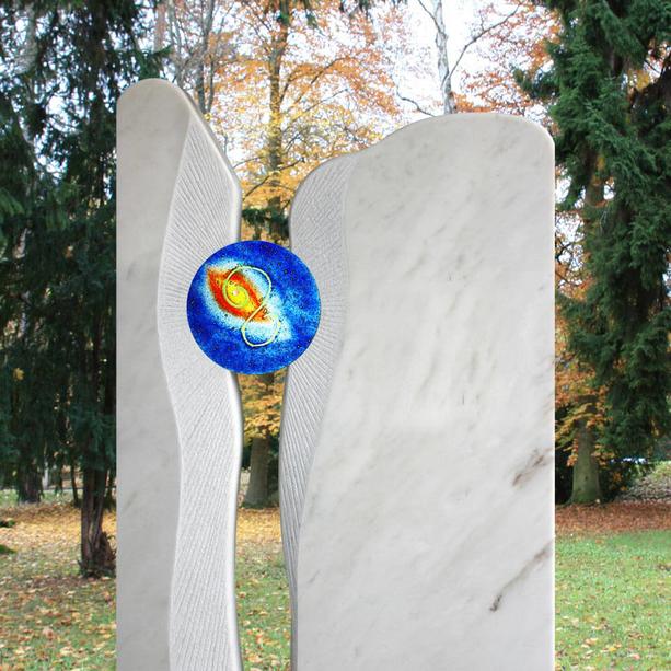 Einzigartige runde Glasverzierung für Grabdenkmal  - Glasornament R-15