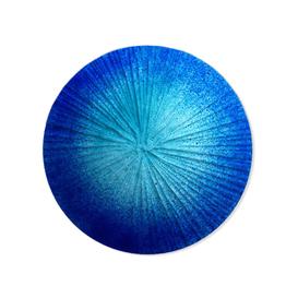 Rundes Glas Dekor mit Relief fr Grabmal in Blau -...
