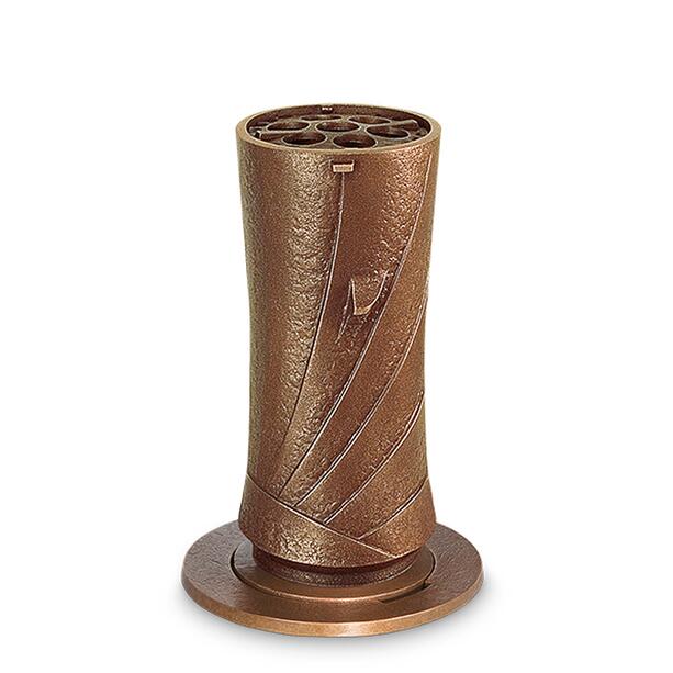 Bronze Grab Vase versenkbar / hellbraun - Garda