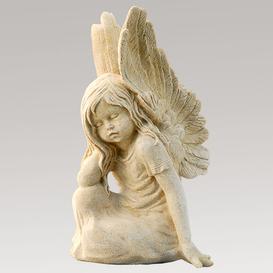 Schne Mdchen Engelfigur aus Steinguss - Clarina