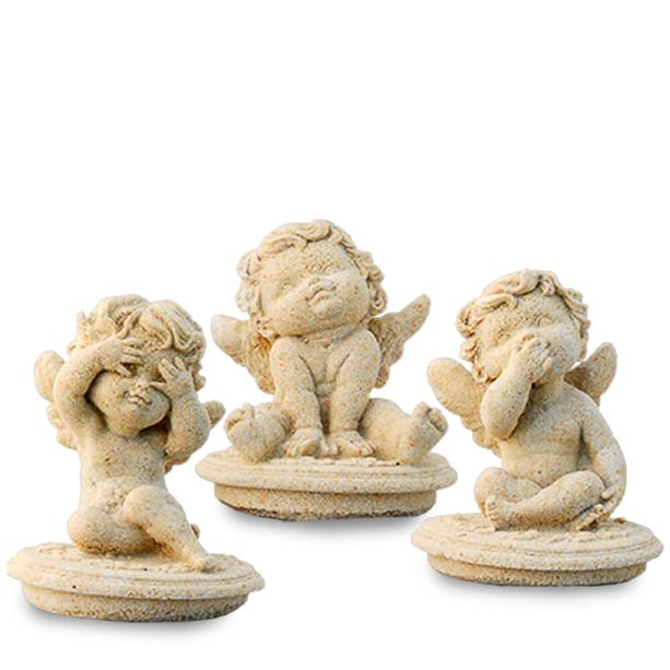 Schutzengel Figuren Set aus Steinguss - Trio Angelo