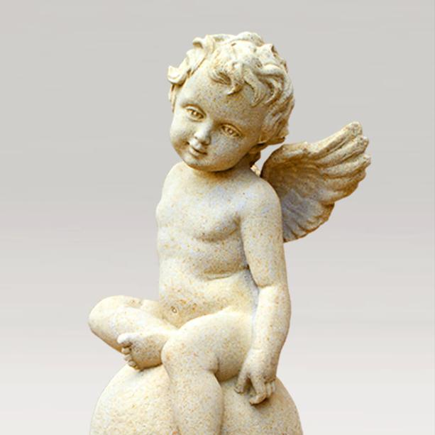 Grabschmuck Engel Skulptur Steinguss - Flavus