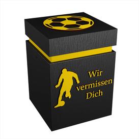 Individuelle Schmuckurne aus Holz f�r Fu�ballfans im...